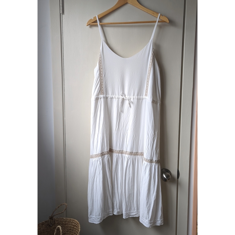 Frank & Oak White Midi Summer Dress